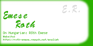 emese roth business card