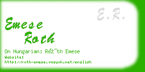 emese roth business card